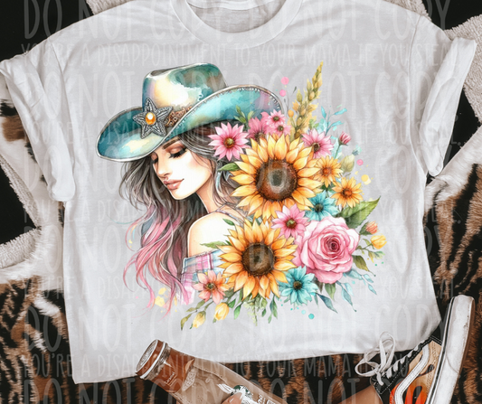 Cowgirl Sunflower Pastel