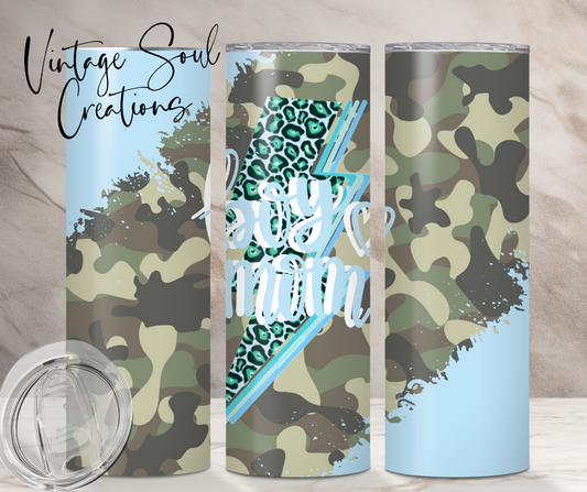 Boy Mom Camo Blue