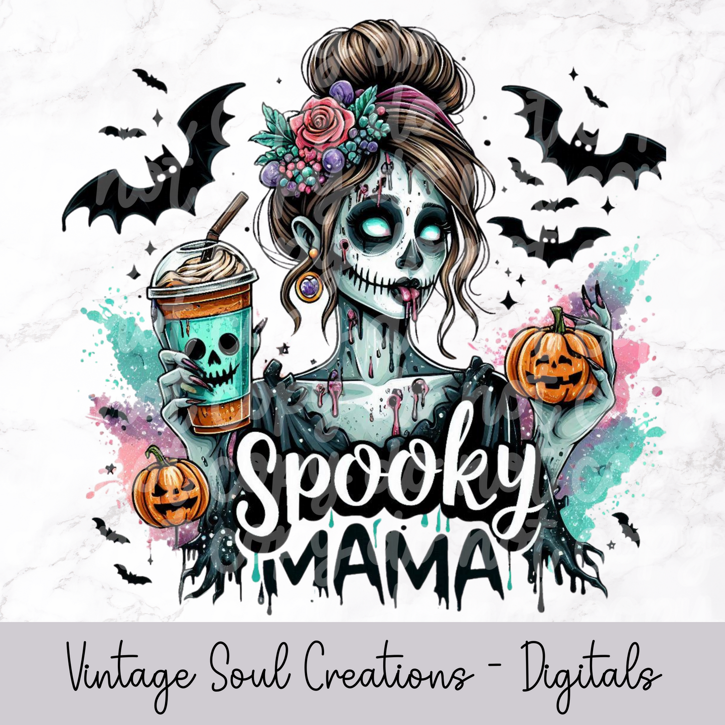 Spooky Mama Zombie PNG