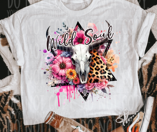 Wild Soul Bull Skull Leopard