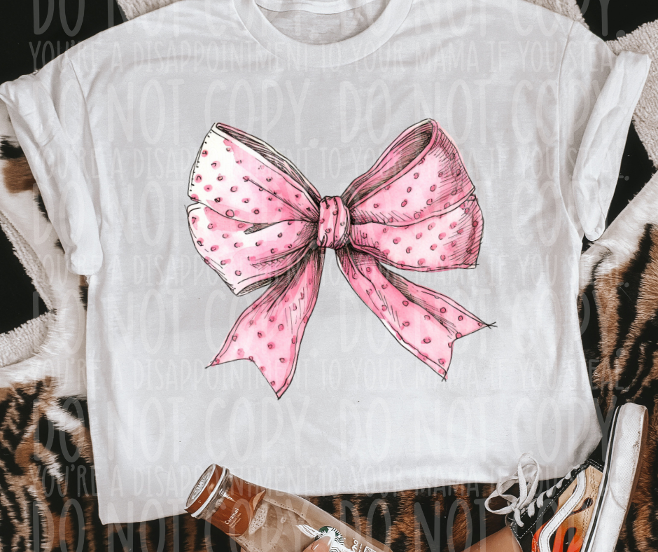 Polka Dot Pink Bow