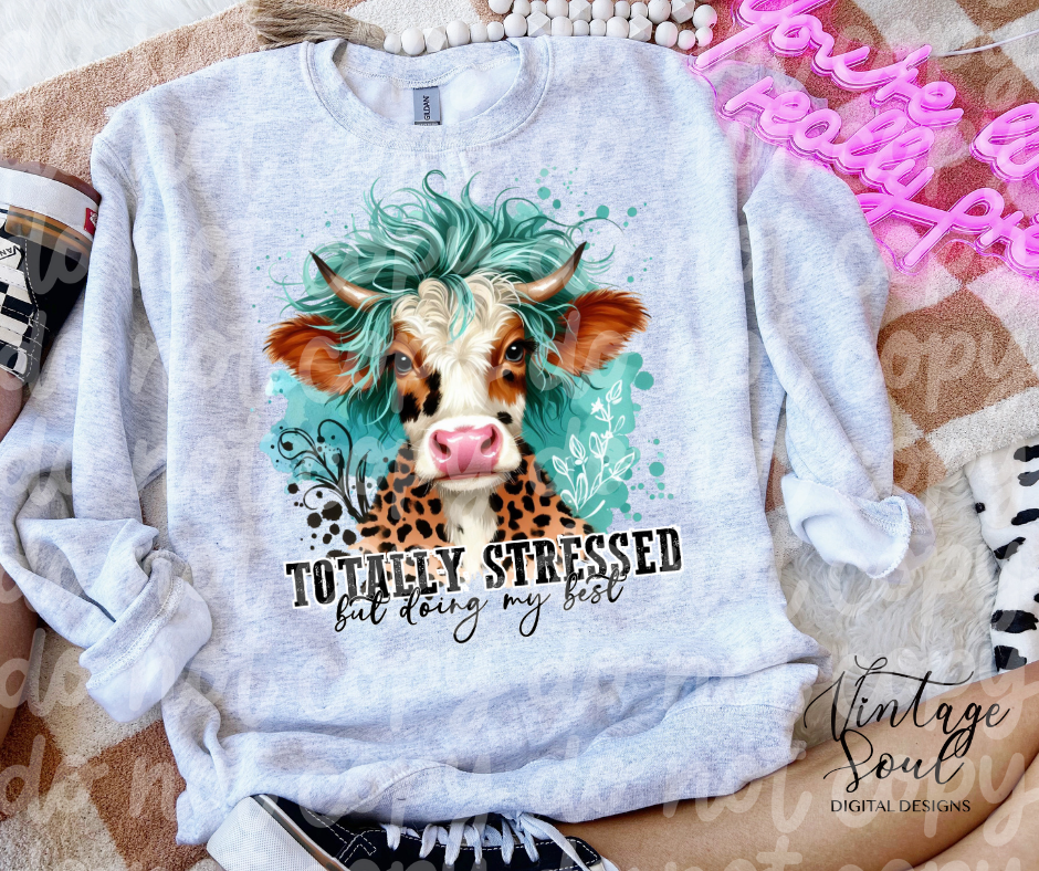 Totally Stressed Cow