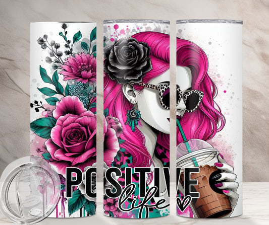 Positive Life Hot Pink Iced Coffee