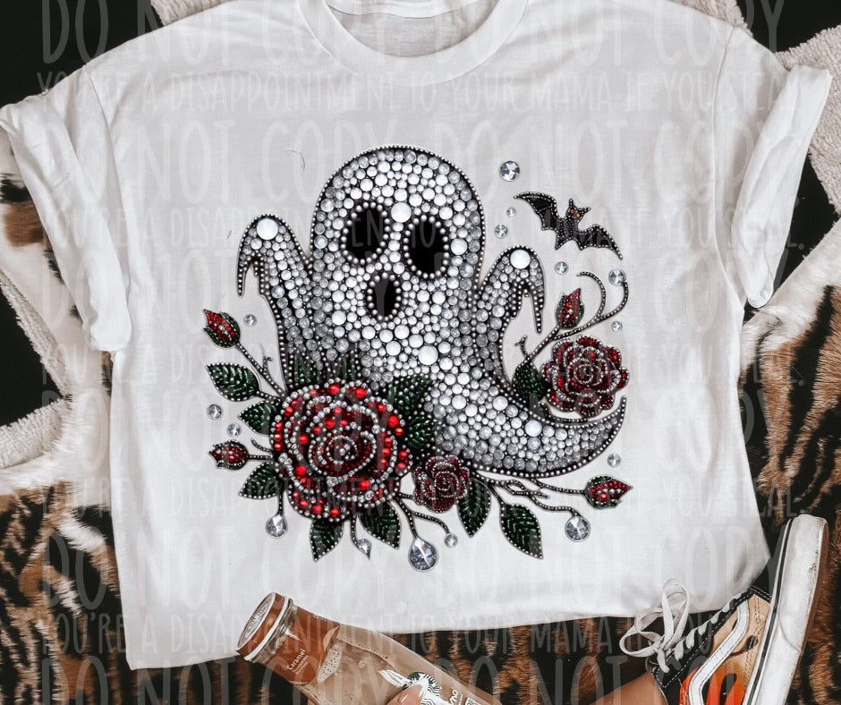 Rhinestone Ghost Rose PNG