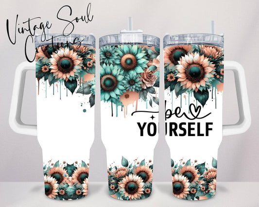 Rosegold & Teal Sunflower 40oz