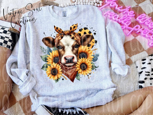 Sunflower Leopard Cow