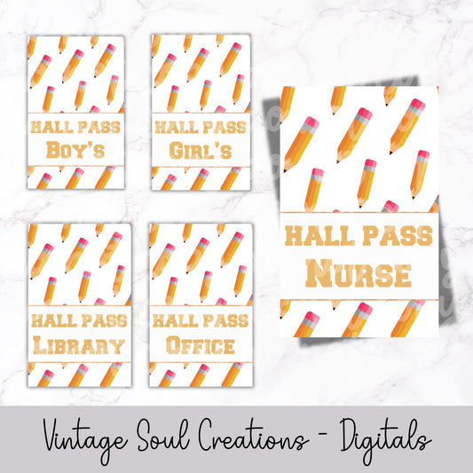 Pencil Hall Pass Design