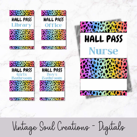 Bright Leopard Print Hall Pass