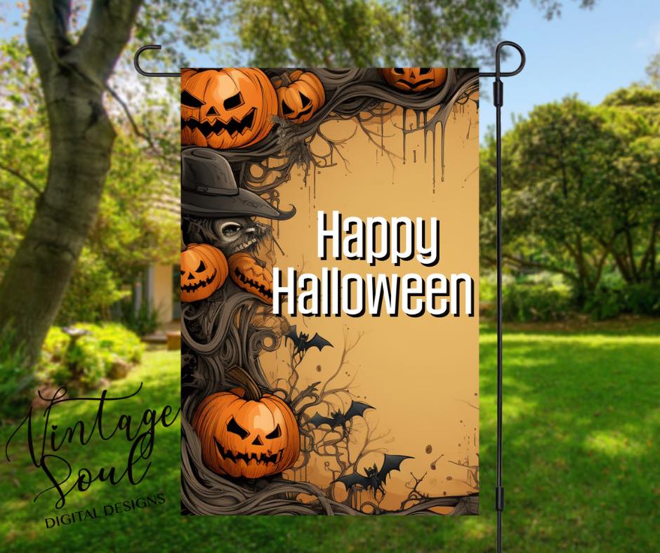 Happy Halloween Garden Flag