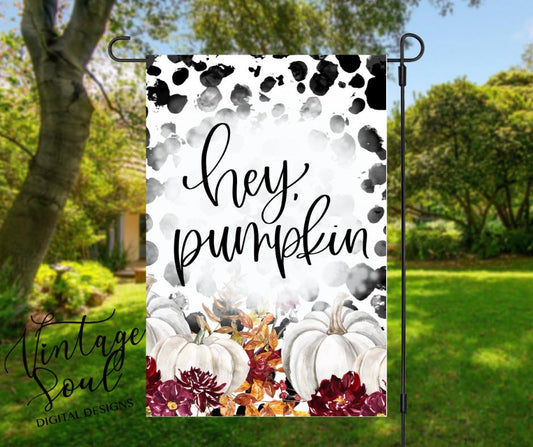 Leopard Pumpkin Garden Flag