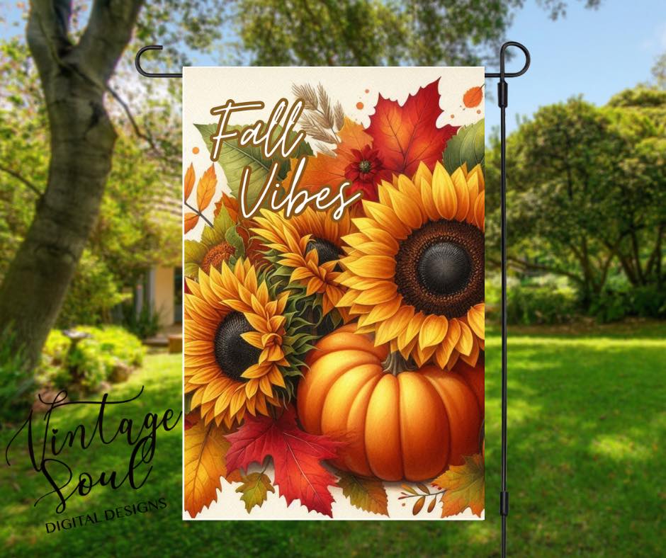 Fall Vibes Garden Flag