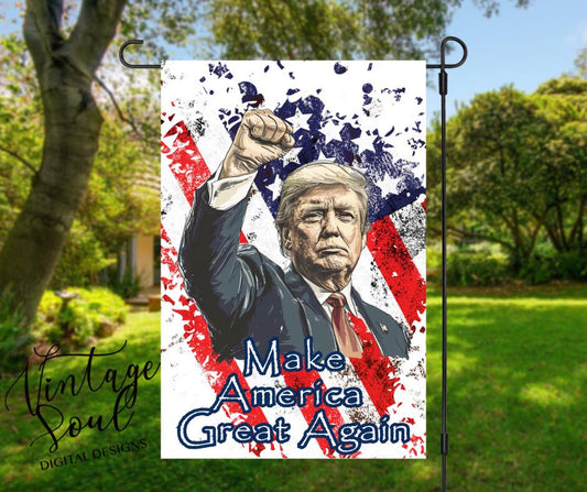 MAGA Trump Garden Flag