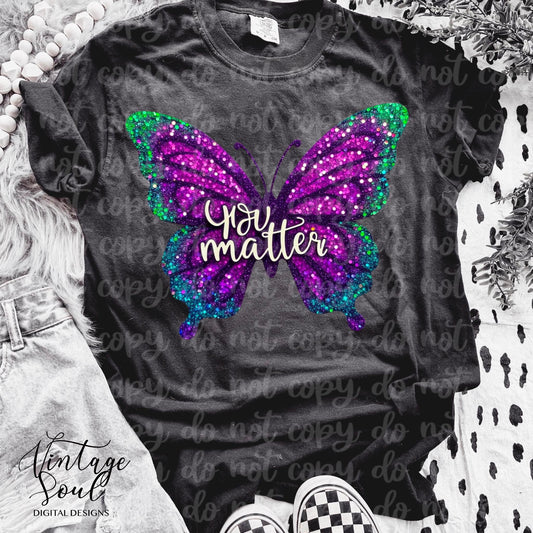 You Matter Glitter Butterfly