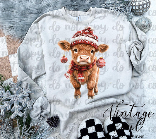 Christmas Ball Highland Cow