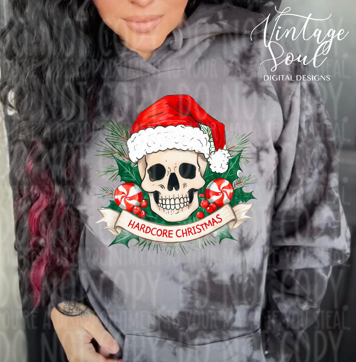 Hardcore Christmas Skull