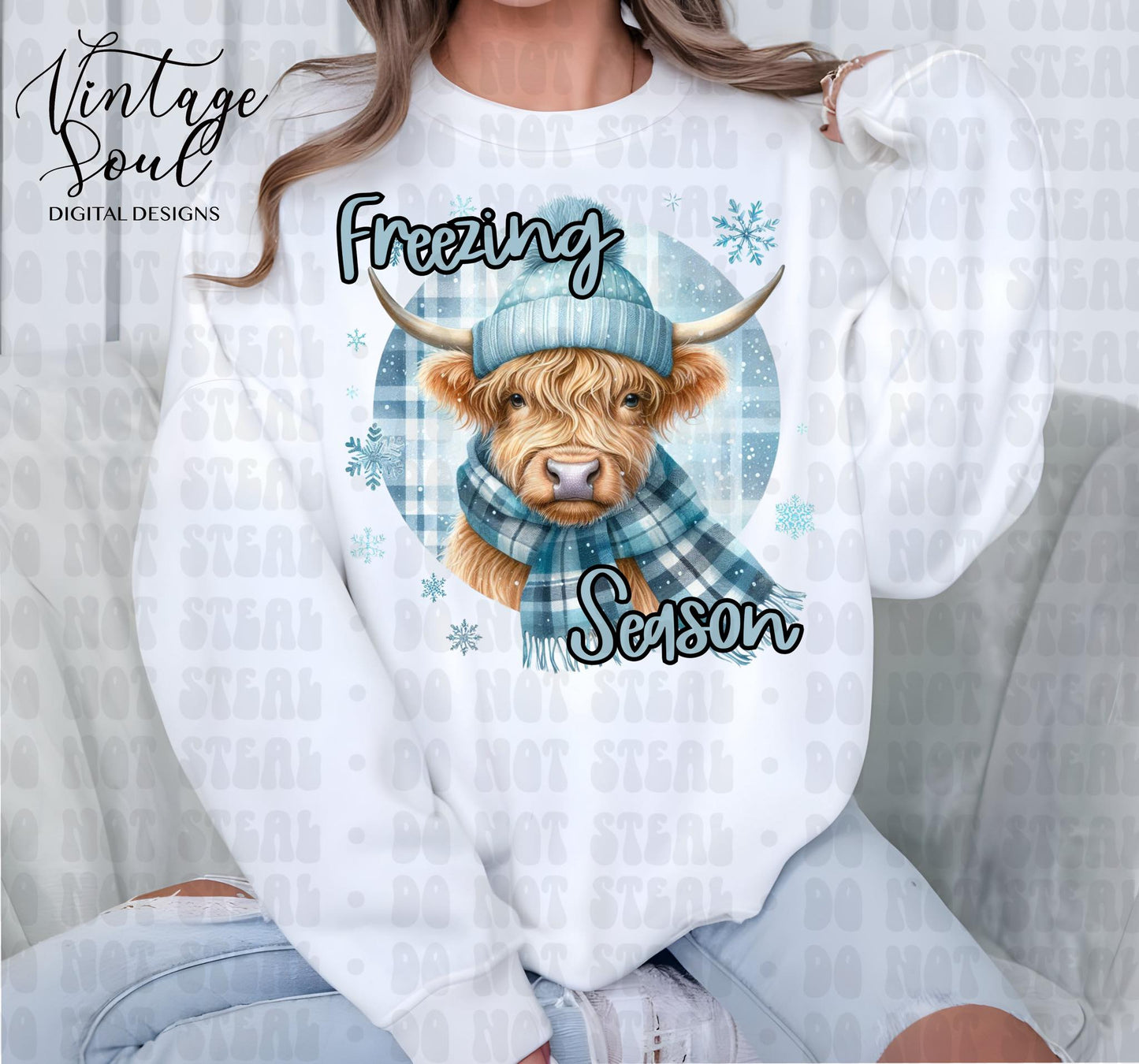 Freezing Season Cow Blue