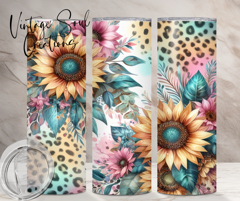 Pastel Sunflower Leopard