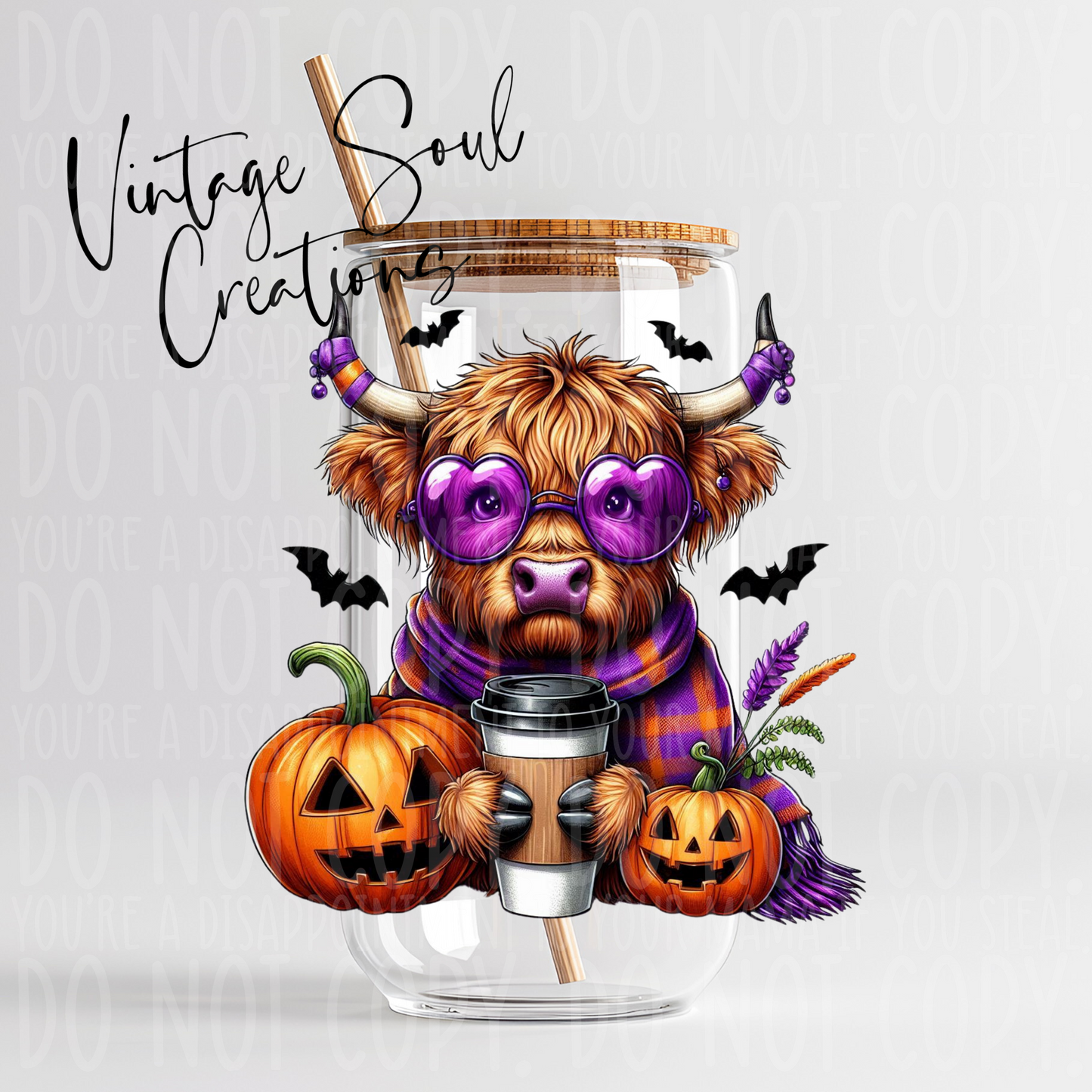 Halloween Coffee Purple Cow Png