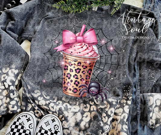 Leopard Print Iced Halloween Coffee