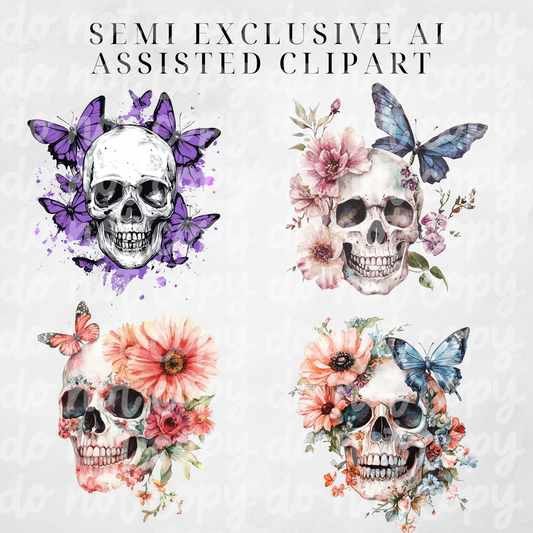 Semi Exclusive Floral Skull