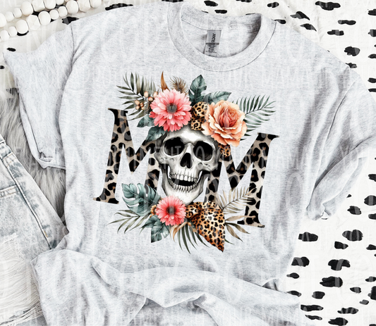 Mom Skull Tropical Floral