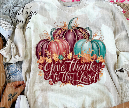 Give Thanks to the Lord Pumpkins