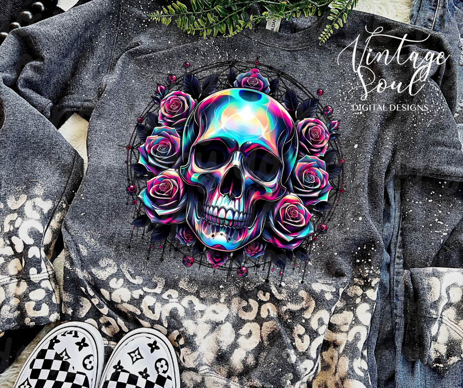 Skull Rose Metal