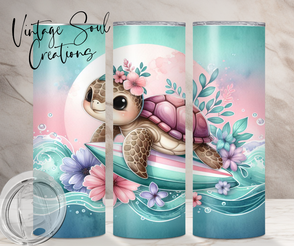 Sea Turtle Pastel Floral